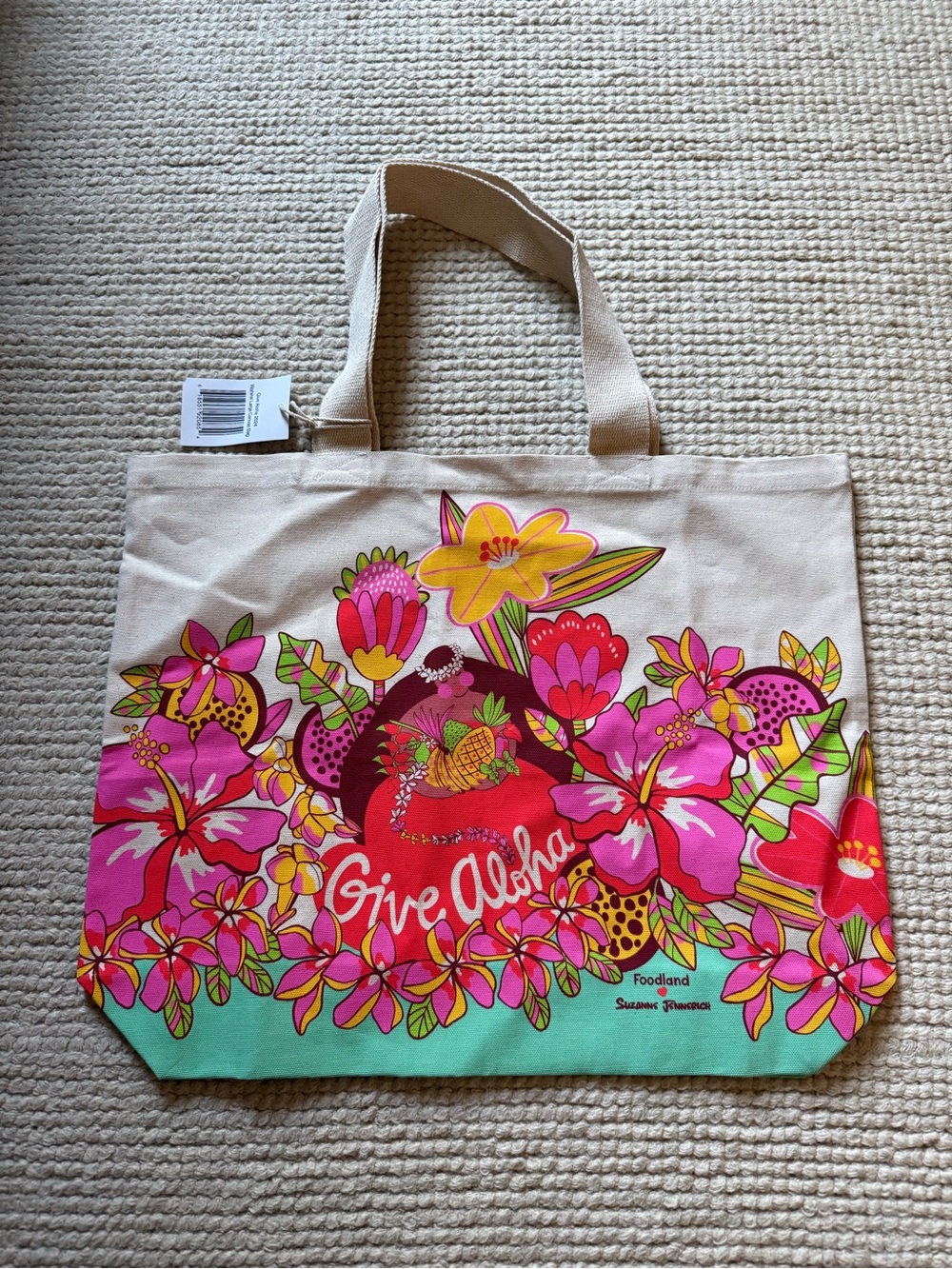 Foodland Hawaii x Suzanne Jennerich Limited Edition Cavas Tote Bag NWT